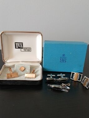 🌹Birks Cufflinks Tie Tack Clip Sets Tux Vintage